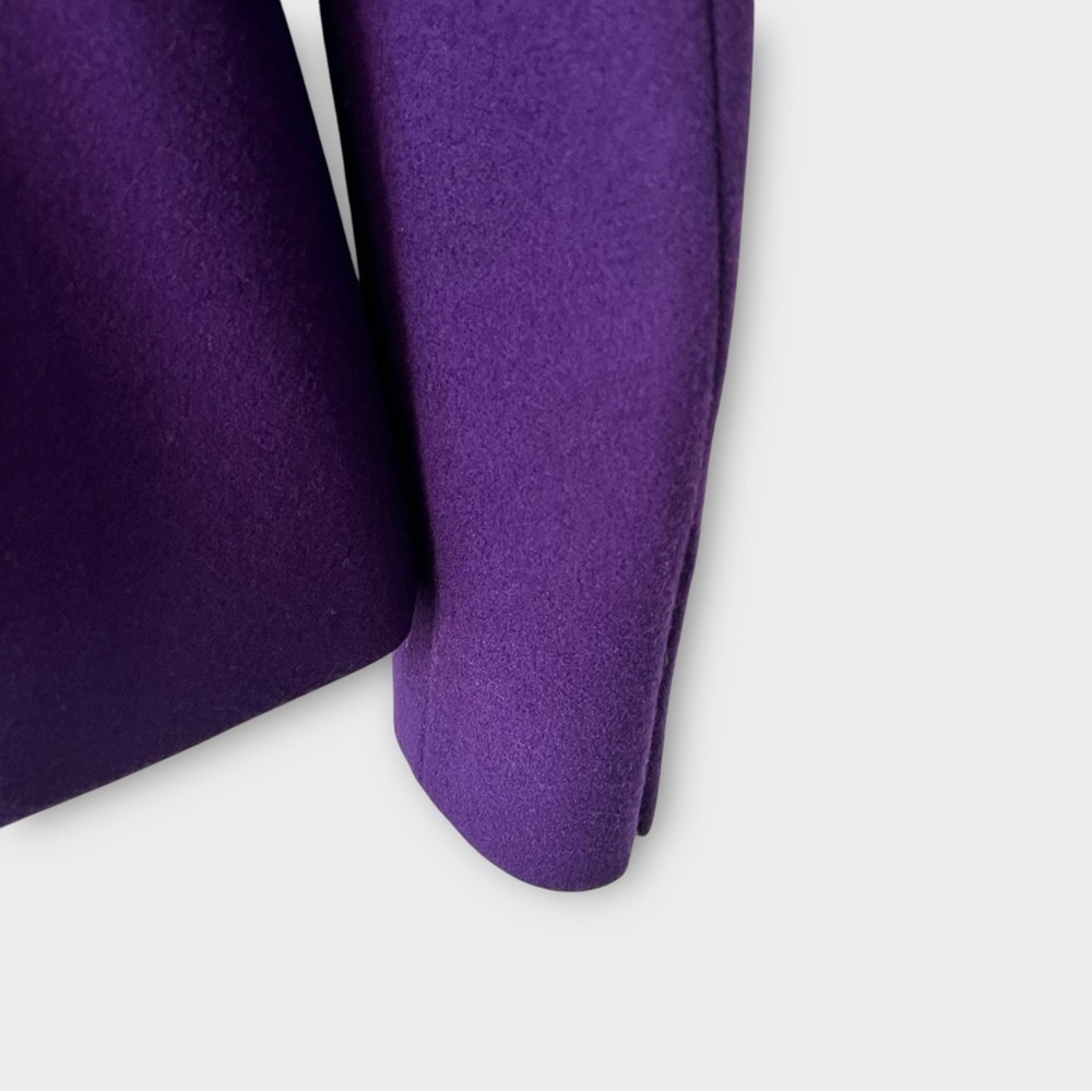 Balenciaga Schoolboy Blazer Purple Velvet Trim – F/W 2007 – Sz 38 Made in Italy - Picture 11 of 16